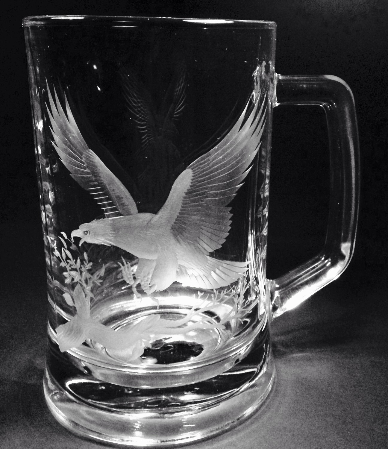 Hand Engraved Crystal Beer Mug Featuring by EngravedCrystal