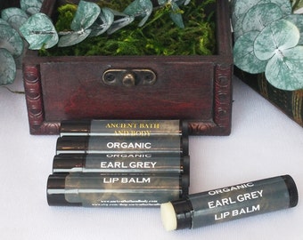 Organic Earl Grey Flavored Lip Balm / Chemical FREE / Cruelty FREE / Vegetarian