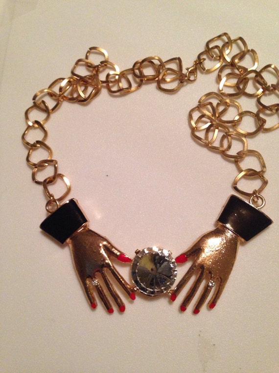 Gypsy Fortune Teller crystal necklace by Wyntersemporium on Etsy