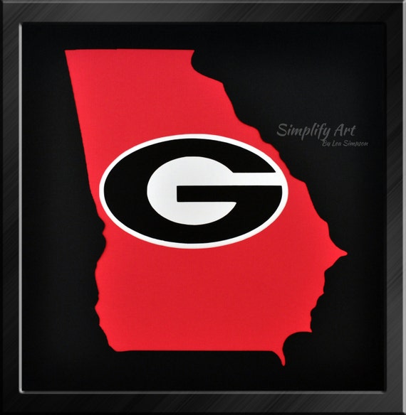 Georgia Bulldogs Silhouette Wall Art