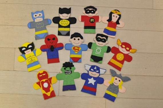 superhero finger puppets printable