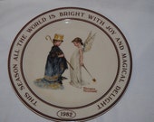 1982 LIMITED Edition Norman ROCKWELL Christmas Plate