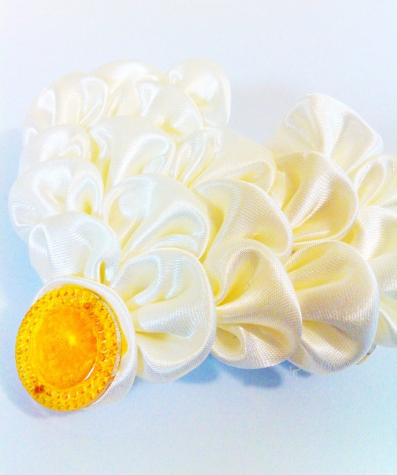 Items similar to Gold hair clip, wedding bridal hair clip, fabric ...