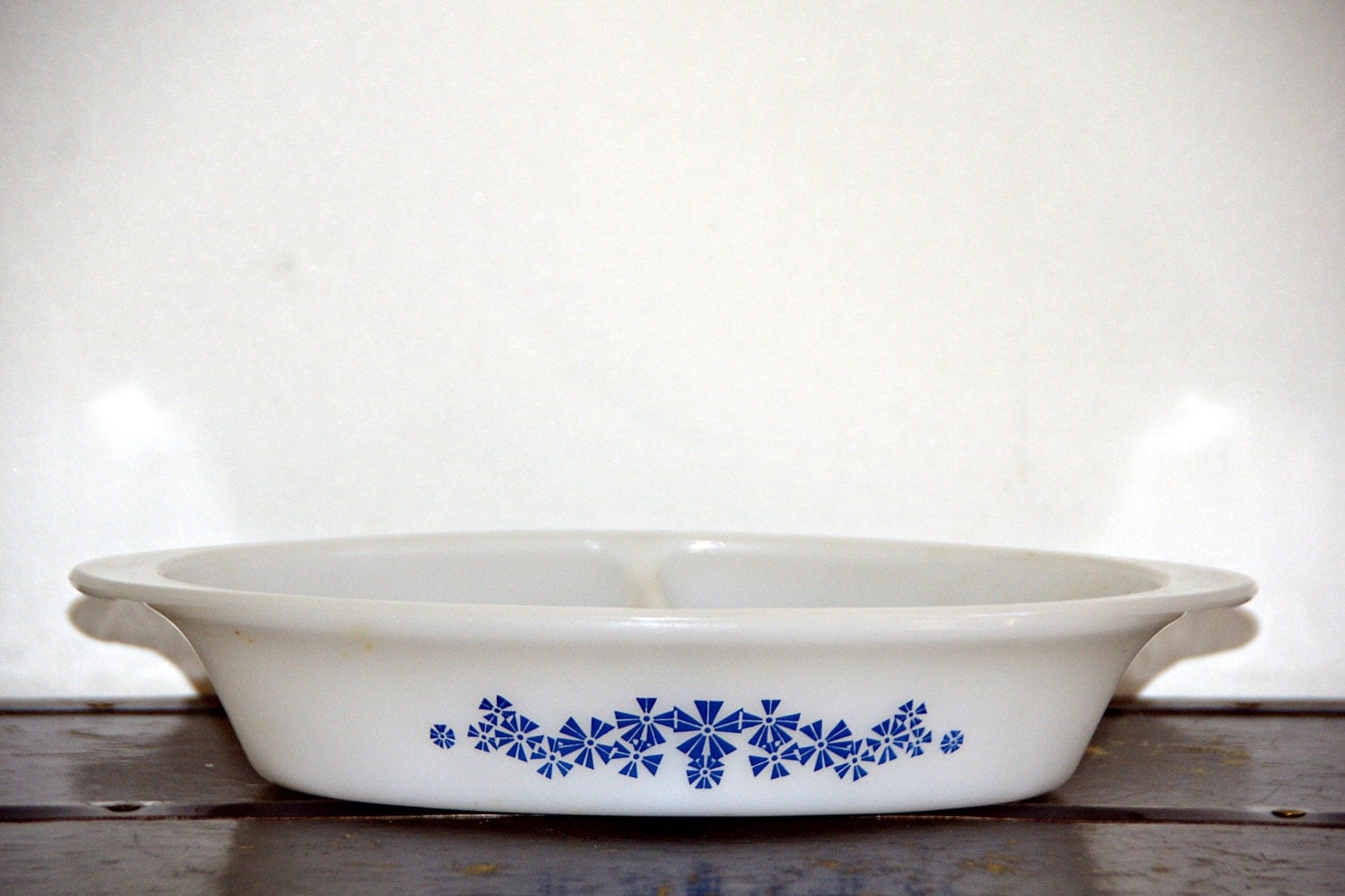 Glasbake Casserole Dish, Pinwheel Pattern, Divided, Baking, Server