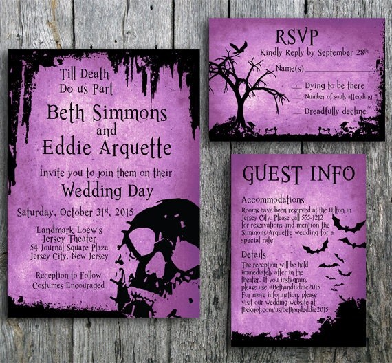 Halloween Wedding Invitations Danielle Paul s Vintage inspired 
