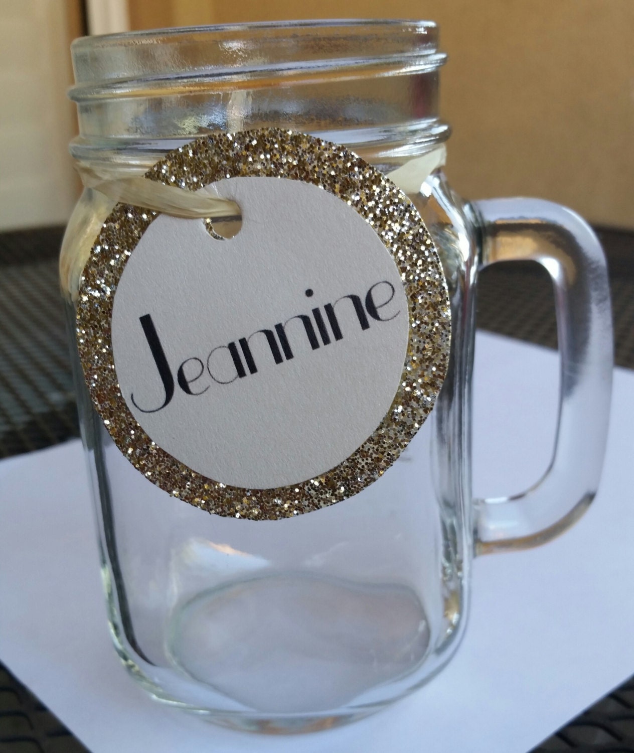 Mason Jar Personalized Name/message Tags