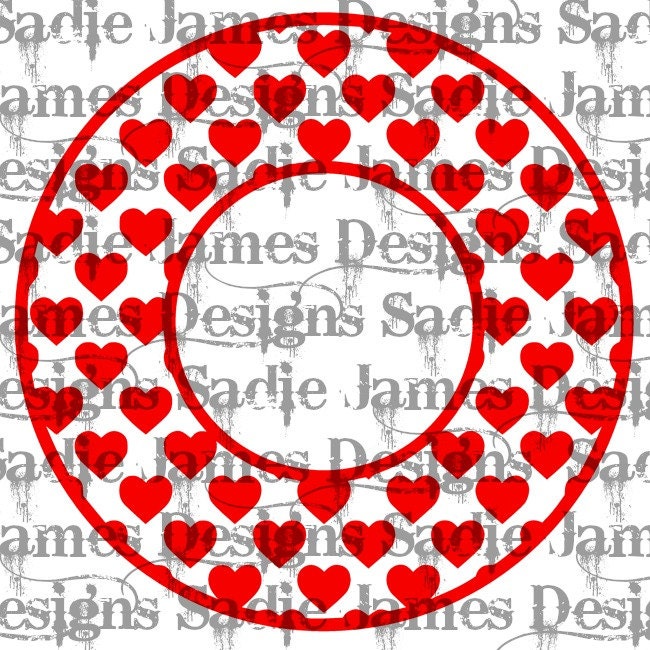 Download Valentine's Heart Monogram Frame SVG and Silhouette Studio