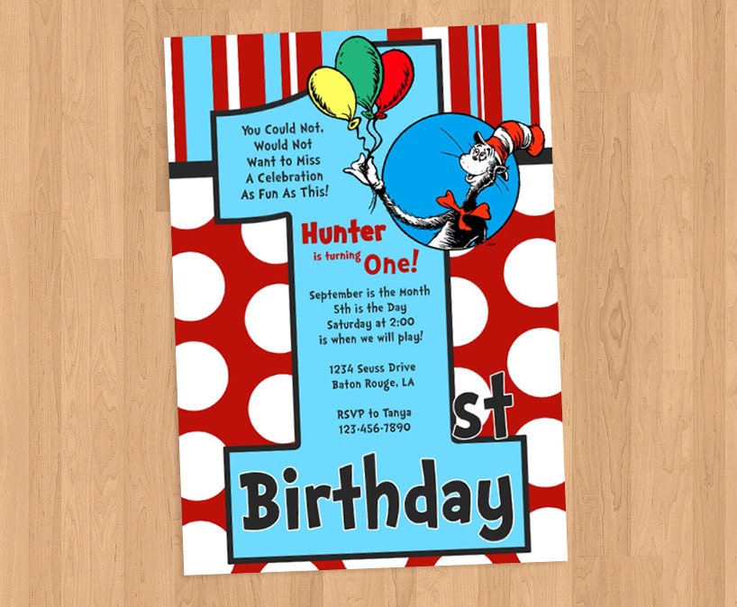 Dr Seuss Birthday Party Invitations 6