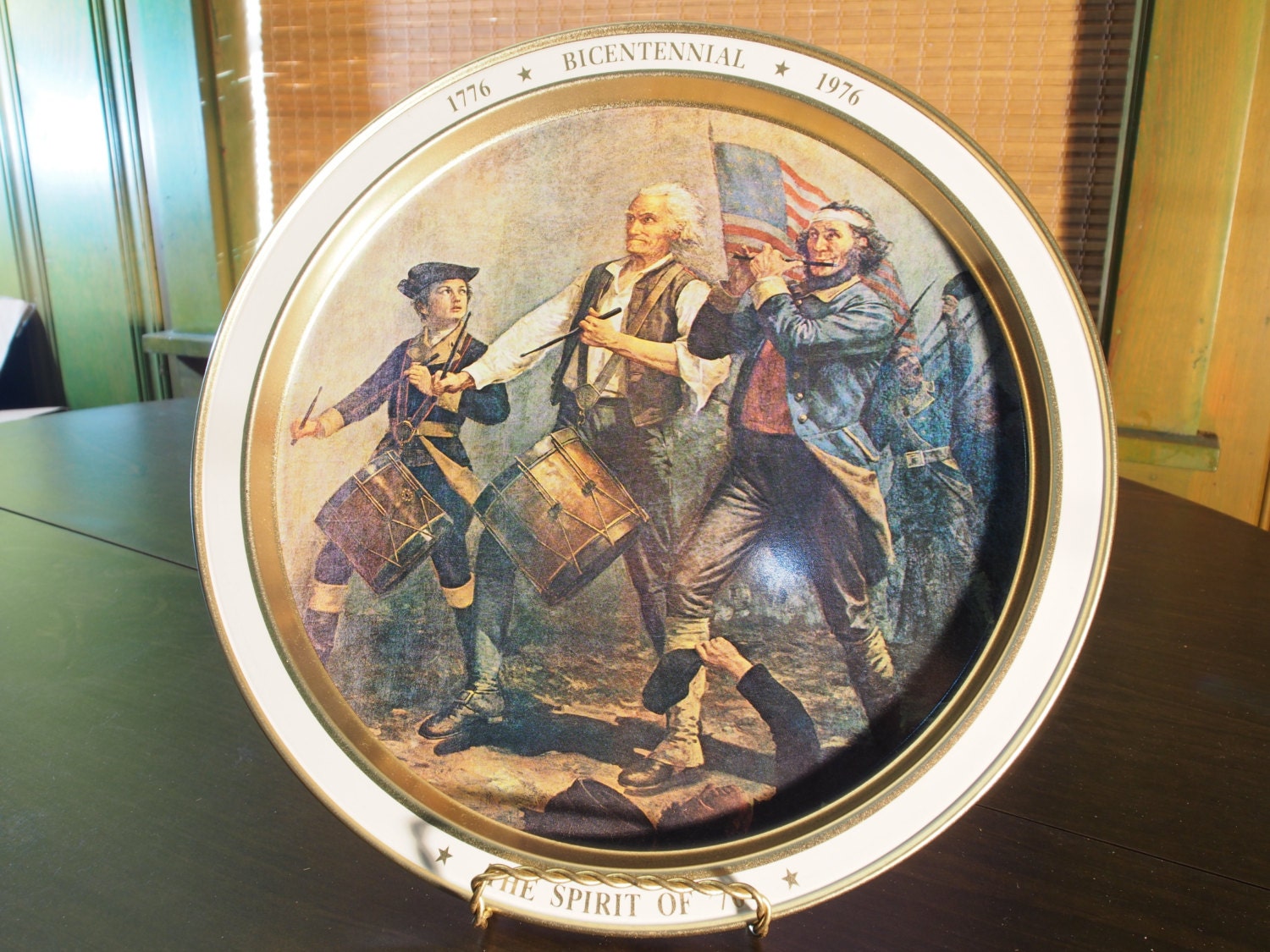 The Spirit of 76 Bicentennial 1776 1976 Vintage Tin Tray.