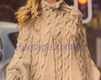Dog sweater knitting pattern PDF Aran Diamond Back design