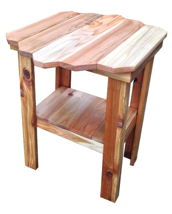 Adirondack Side Table Outdoor Patio Table 100 by WiseWoodDesigns