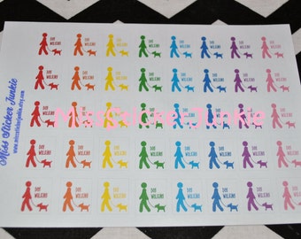 Dog Walker Dog Walking Walk The Dog Reminder Stickers for Erin Condren Life Planner Plum Paper Planner