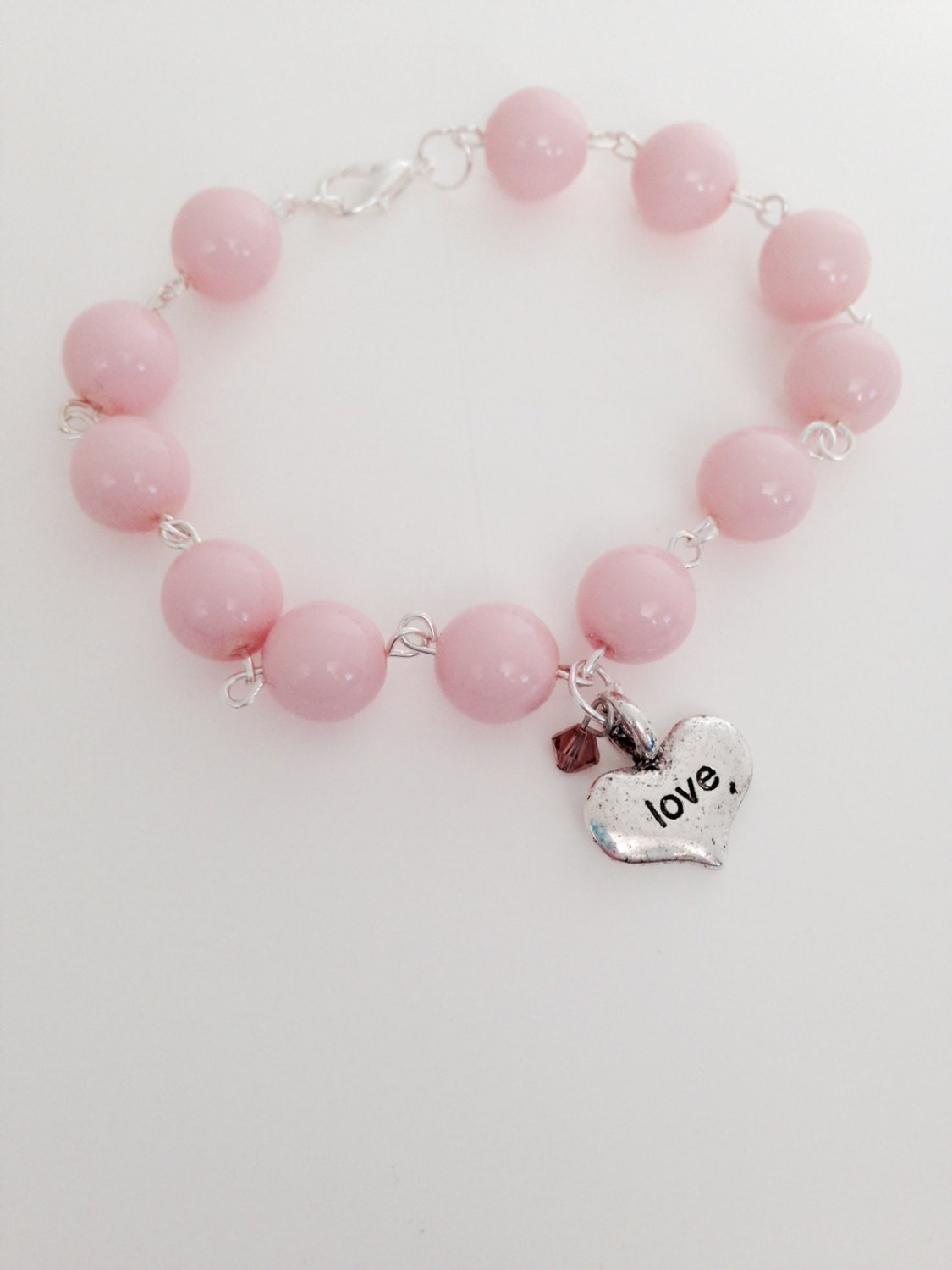 Pretty in Pink Bracelet by EllengantlyYours on Etsy