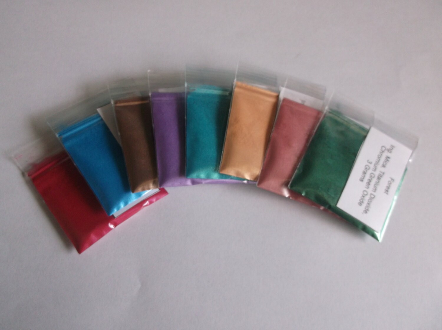 Natural Cosmetic Mica Powder Loose Set of 8 3 Grams Each