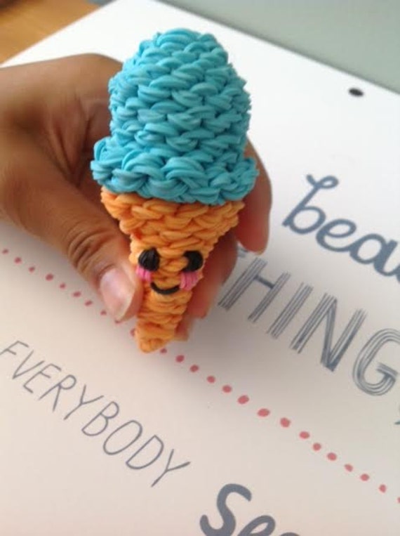 Items similar to Rainbow loom Happy IceCream on Etsy