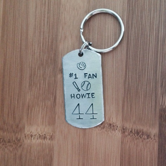Custom 1 Fan Keychain, Bag Tag, or Zipper Charm Personalized With