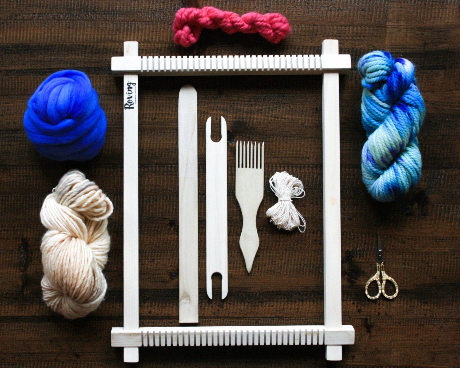 Weaving Loom Kit Lap Loom Hand Weaving Wall by ROVINGTEXTILES