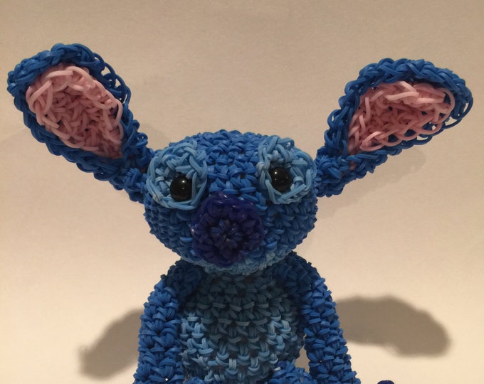 Disney's Stitch from Lilo and Stitch Rubber Band Figure, Rainbow Loom Loomigurumi, Rainbow Loom Disney