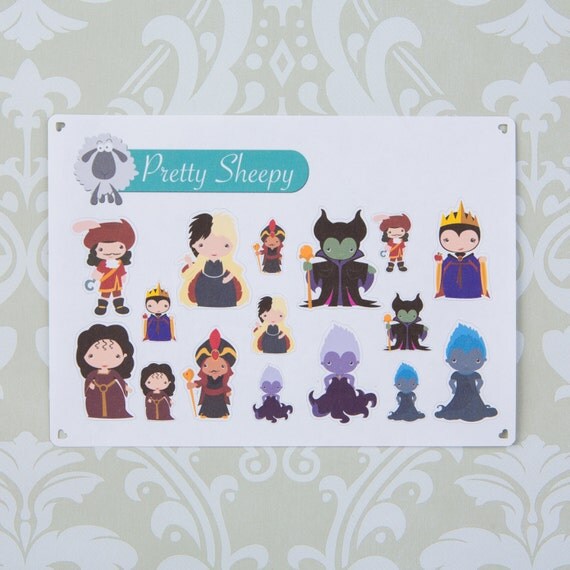Disney Villains Stickers Perfect for your Planner by PrettySheepy