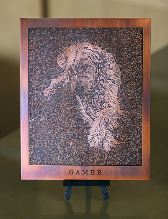 Personalized 8 x 10 Etched Copper Plate from your Photo
