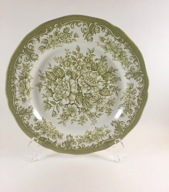 Royal Staffordshire Avondale Green Transferware Dinner Plate