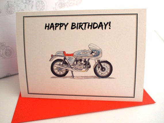 Ducati 860GT Motorcycle Birthday Card A6 6 x 4 / by DailyBikers