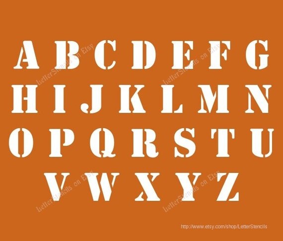 EXQUISITE ARMY Letter Stencils A-Z Alphabet Set. Choose