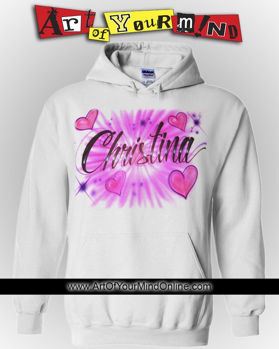 Items similar to Custom Airbrushed Hoodie Design Style N1