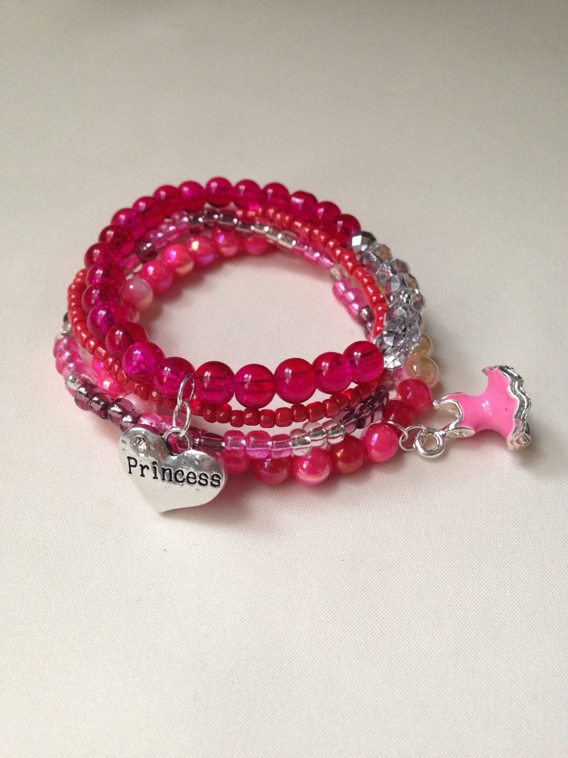 Children's stack bracelet charm bracelet by MyPrettyBeadedThings