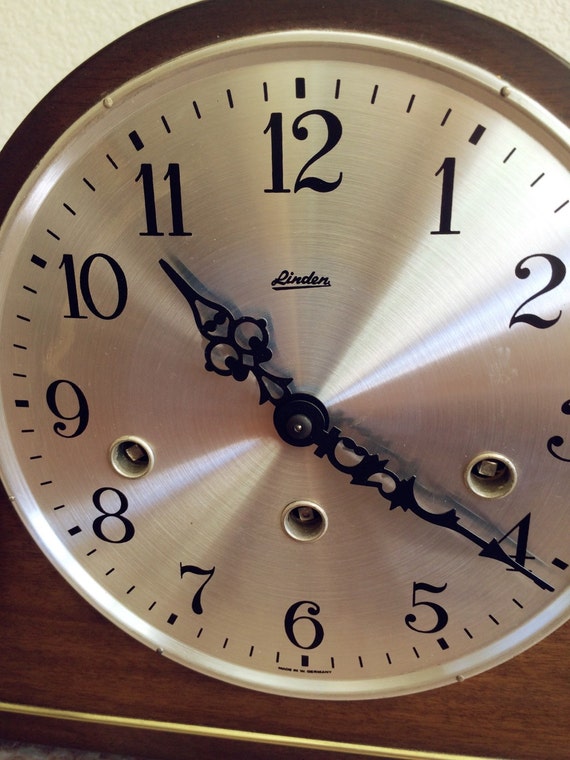 SALE Linden westminster mantel chime clock with key