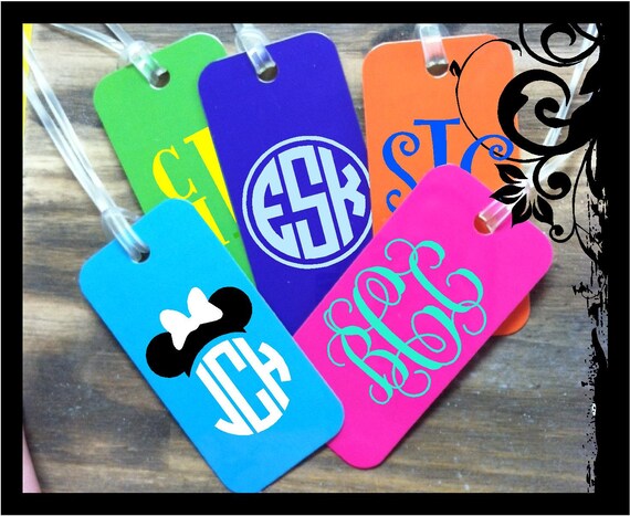 Personalized Bag Tag Monogrammed Luggage Tag Backpack Tag