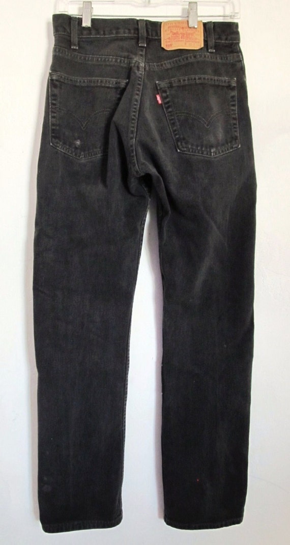 Mens Faded Black LEVI'S 505 Jeans.29x34