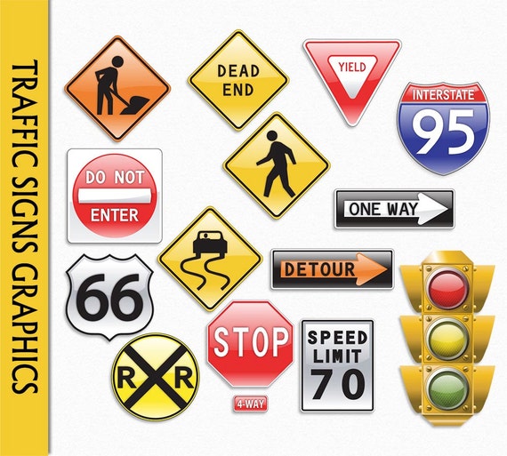 Traffic Sign Clip Art Graphic Road Construction Clipart