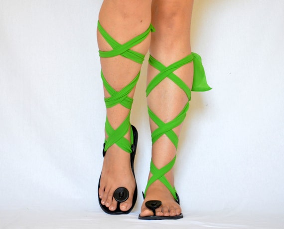 Sandals, Gladiator Sandals, Ribbon Sandals, flats - Choose Ribbon ...