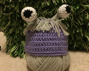 Crochet boo monster inc costume beanie