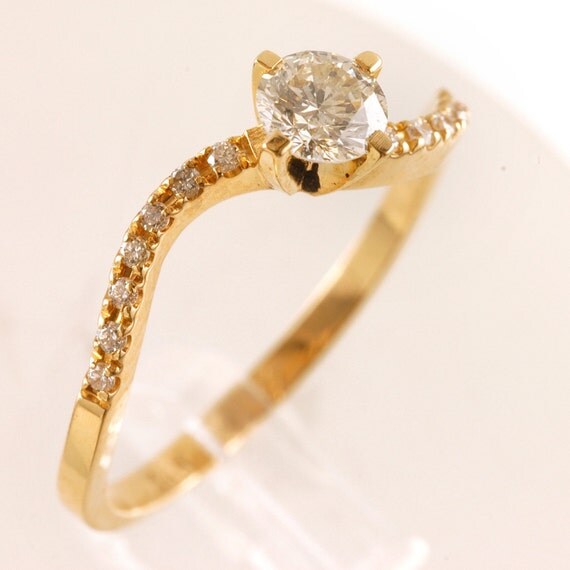 ... Engagement Ring Gold Rings For Women Art Deco Ring Delicate Ring