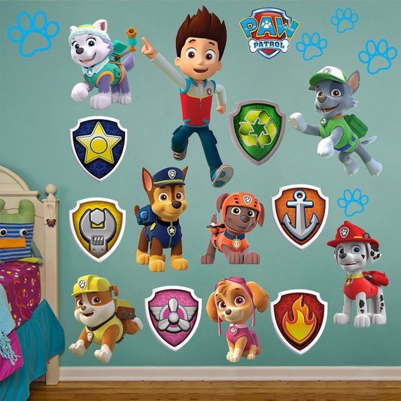 ON SALE Paw Patrol Wall Stickers Kids Decor by SuperTopWallDecals