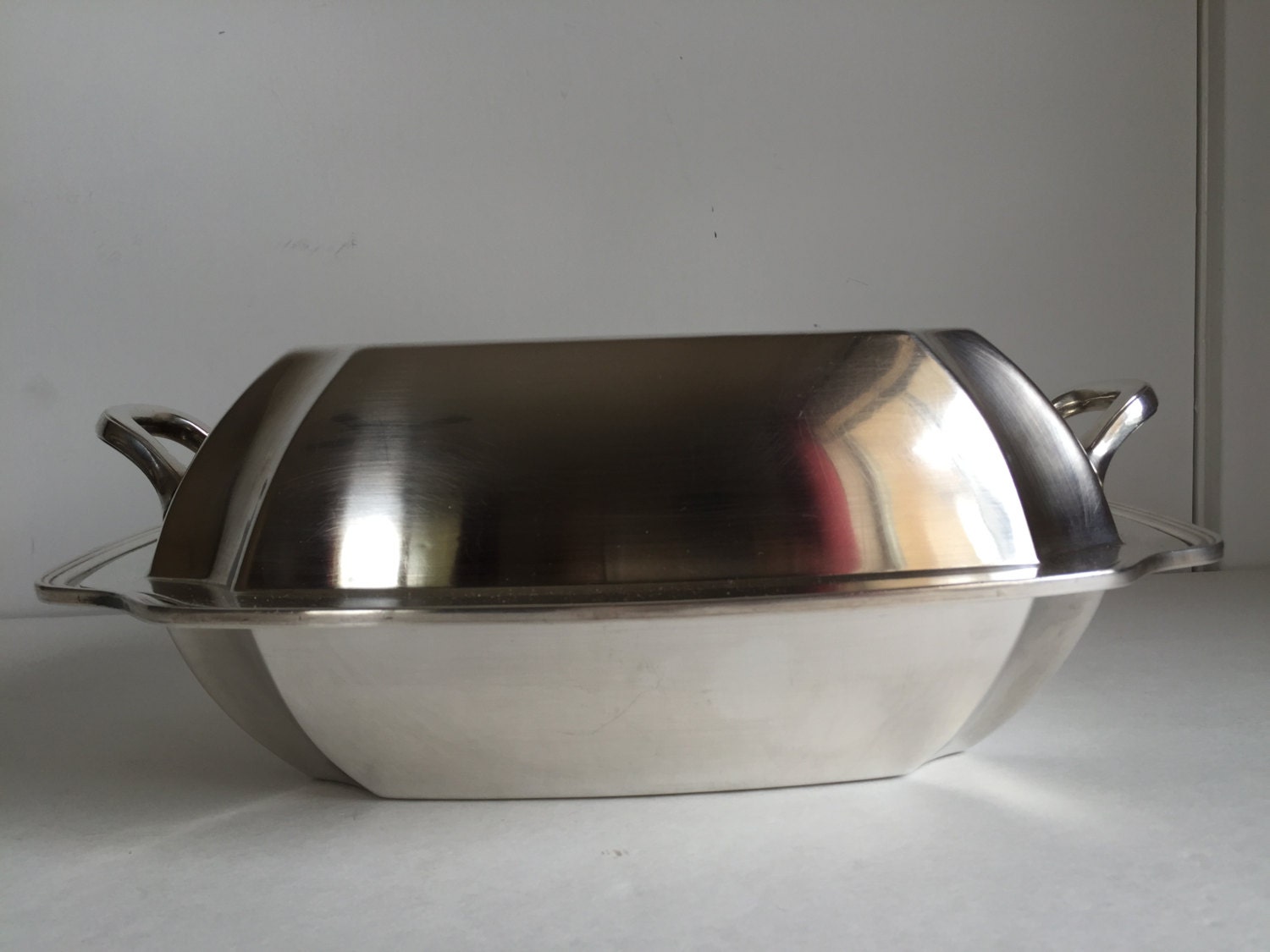 Vintage ROGERS & BROS Silverplate / Covered Serving Dish / Double