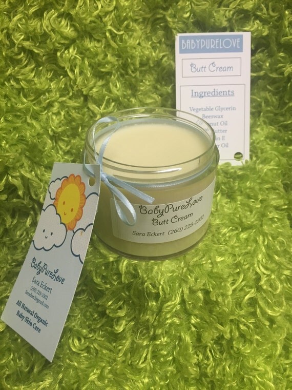 All natural organic baby butt cream by BabyPureLove on Etsy