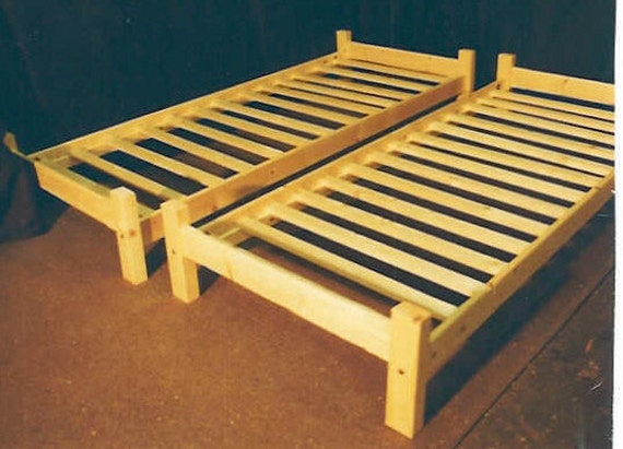 Stacking guest beds by Pinebedworkshop on Etsy