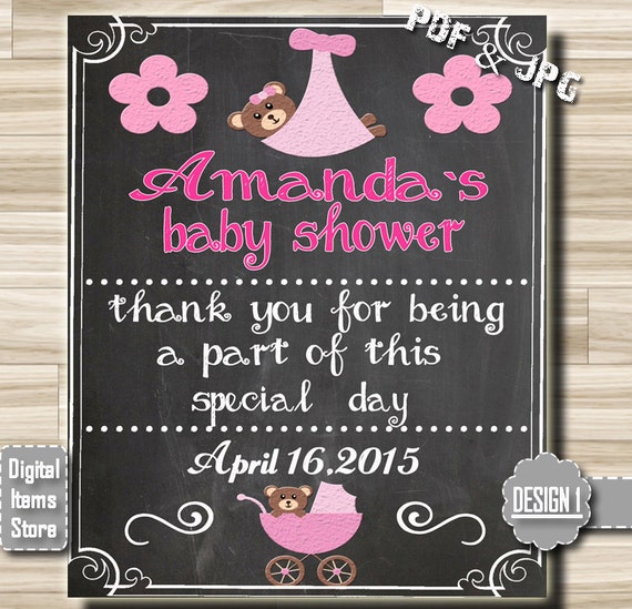 Chalkboard Sign Baby Shower Chalkboard Sign Printable Baby