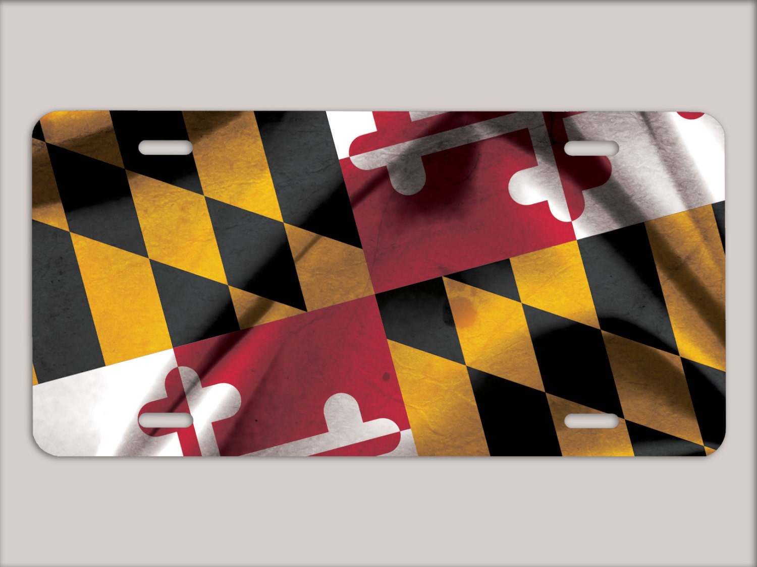 MARYLAND FLAG License Plate 6x12 Grunge Design Cool by AutoVinyl