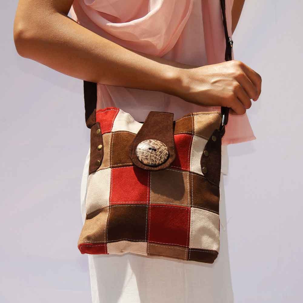 Patchwork Leather Small Shoulder bag 買い保障できる - www ...