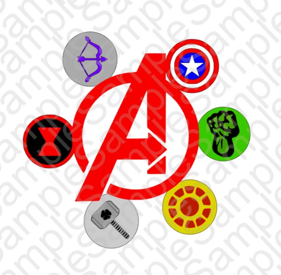 Avengers Logo Circle Inspired SVG and DXF Cut by BrocksPlayhouse