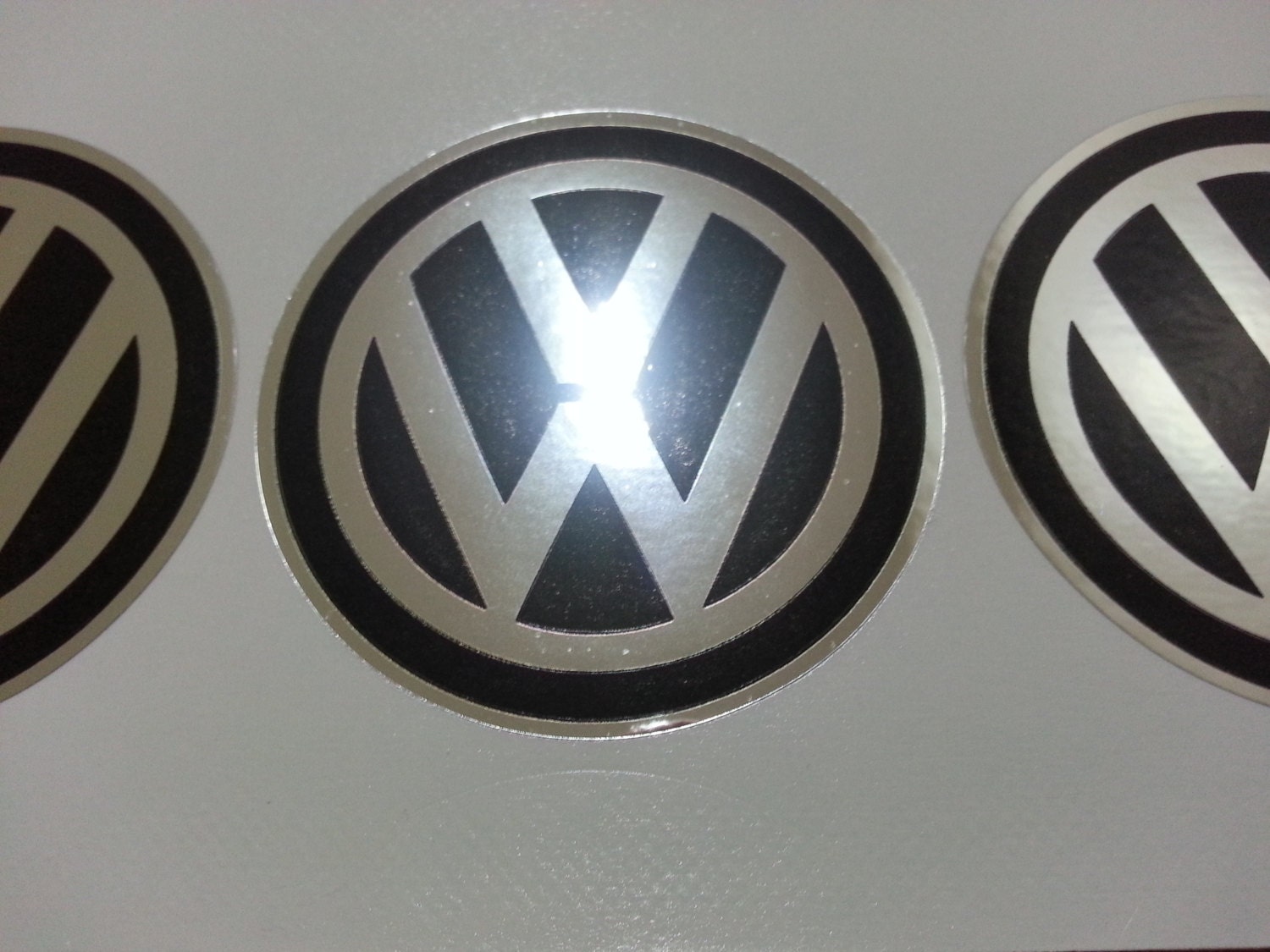 VW Volkswagen Wheel Center Caps Sticker Emblem Logo 4 x 55mm