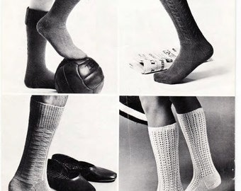 Family Socks Knitting pattern PDF, lovely old pattern