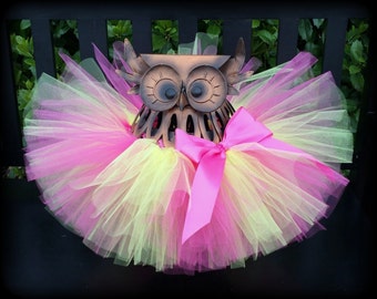 Toddler Tutu, Pink and Yellow Tutu, Baby Tutu, Infant Tutu, Newborn Tutu, Pink Lemonade Tutu, 1st Birthday Tutu, Yellow Tutu, Tulle Tutu