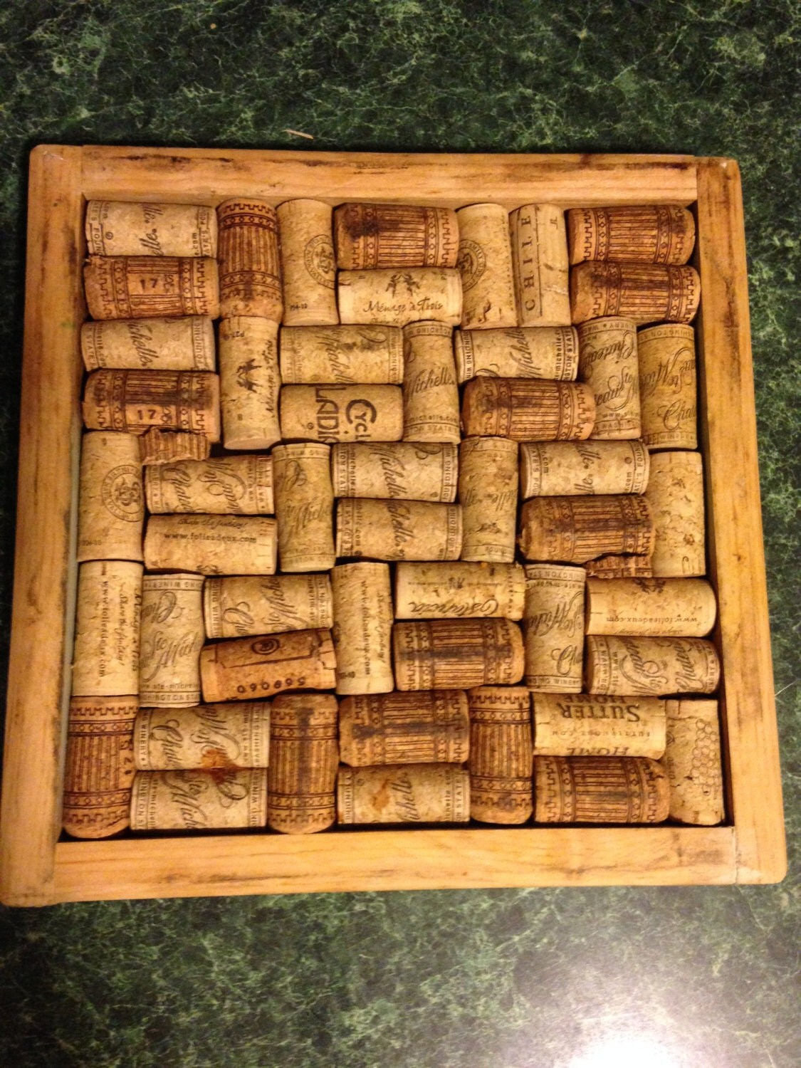 Cork Trivet/ Hot Plate by CorksandCrochets on Etsy