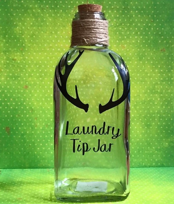 Laundry Room Tip Jar by BurlapByCara on Etsy