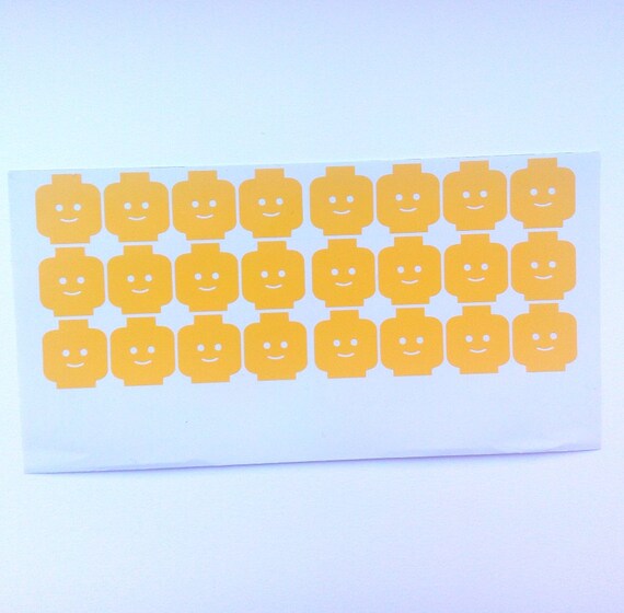 1'' Lego inspired stickers small lego head Vinyl by Vinyling